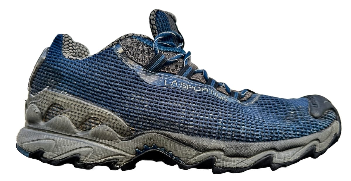 La Sportiva Wildcat trail running shoes in blue.